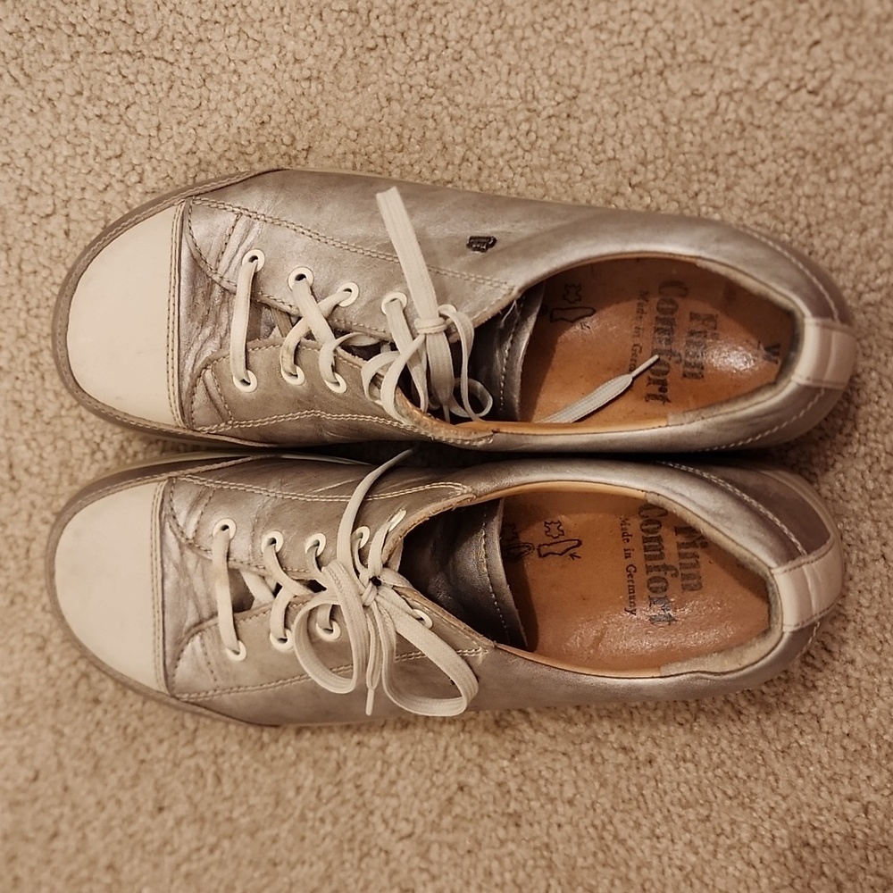Mens Finn Comfort Shoes in Pewter Color Size 7 1/2 - Picture 2 of 8